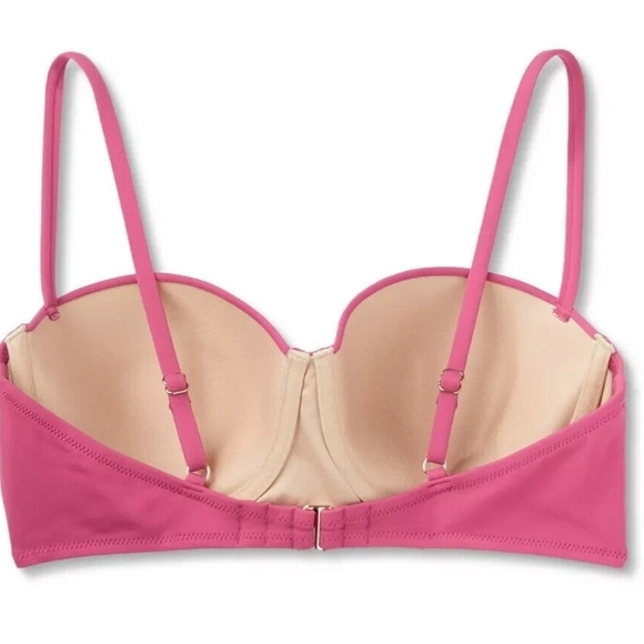 Shade & Shore Light Lift Bralette Bikini Top in Pink Size 34D # - Picture 4 of 7
